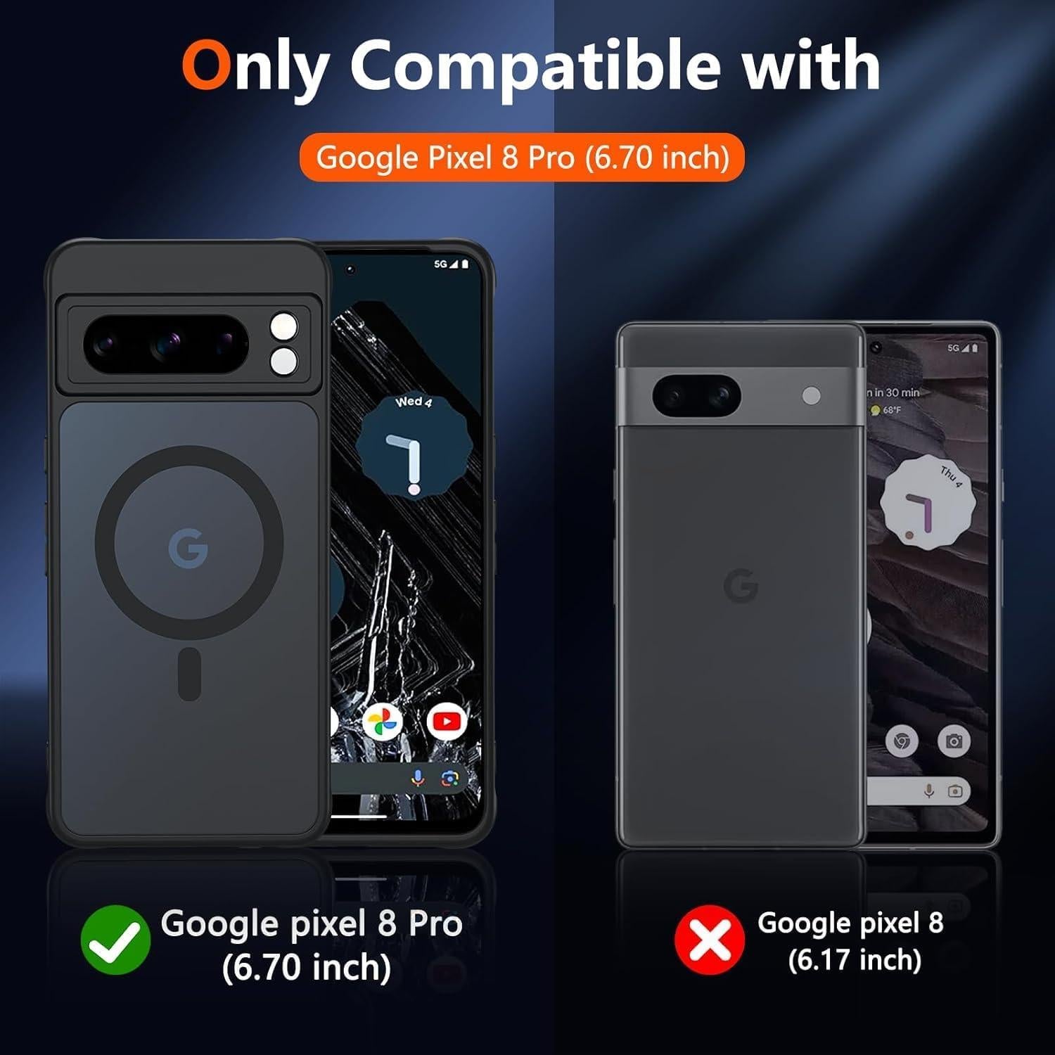 Funda Magnética Google Pixel 8 Pro con Protector de Pantalla