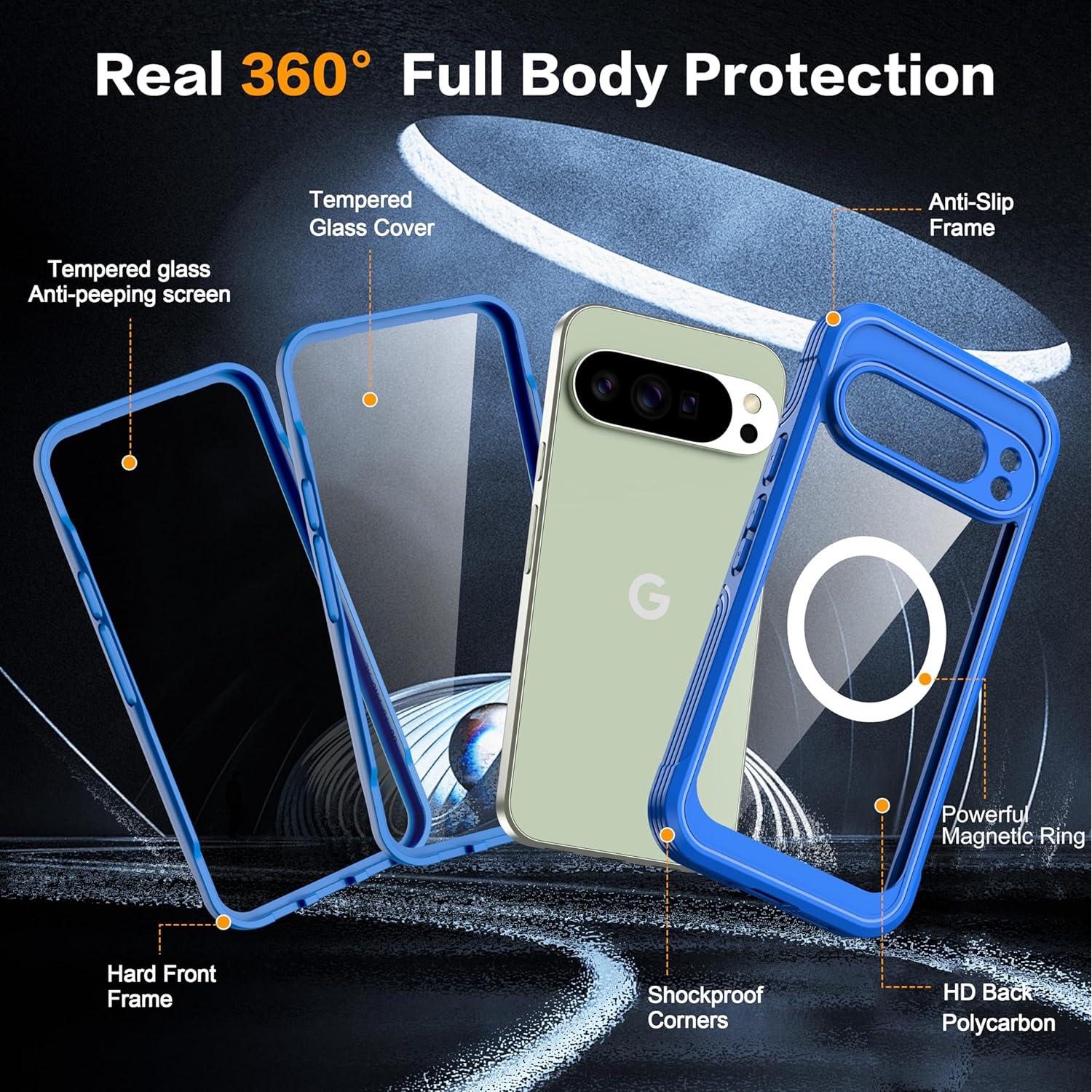 Funda Magnética AMILIFECASES para Google Pixel 10 Pro XL Azul