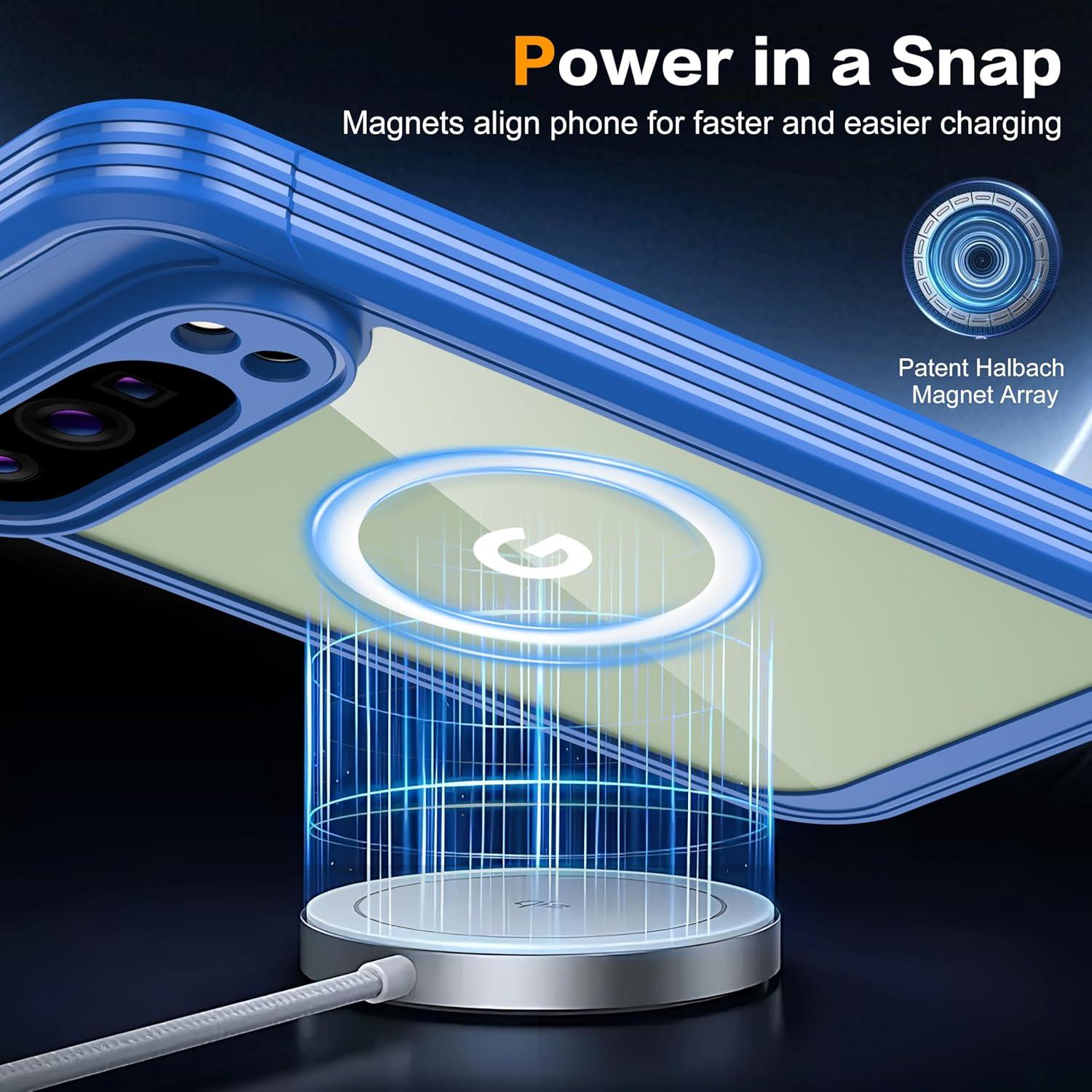 Funda Magnética AMILIFECASES para Google Pixel 10 Pro XL Azul