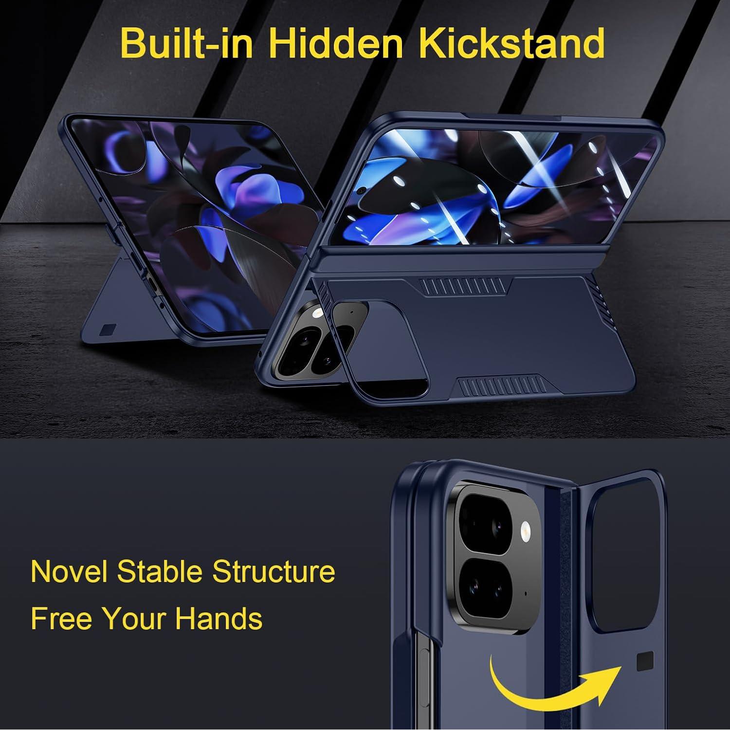 Funda delgada Spoovcto para Google Pixel 9 Pro Fold - Azul