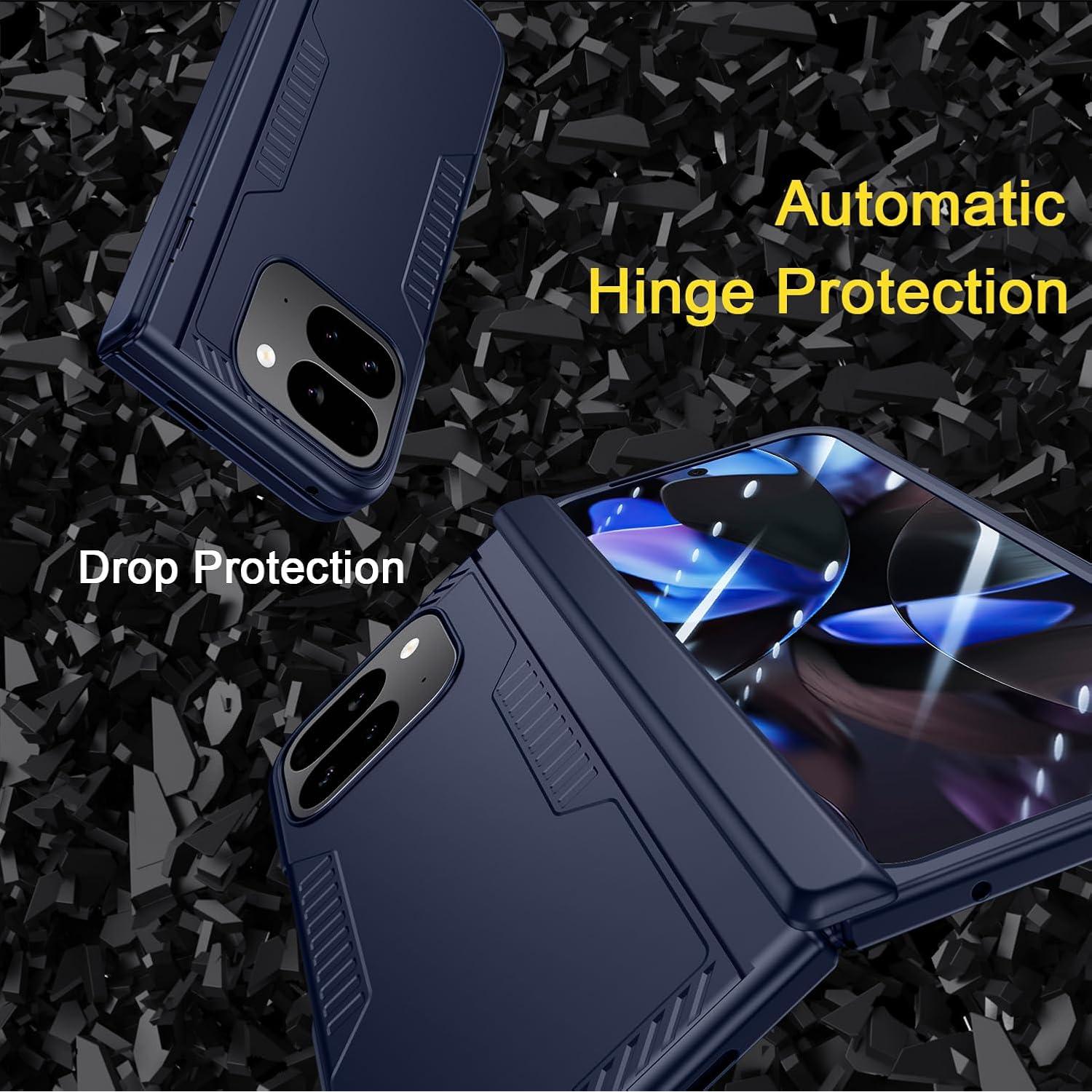 Funda delgada Spoovcto para Google Pixel 9 Pro Fold - Azul