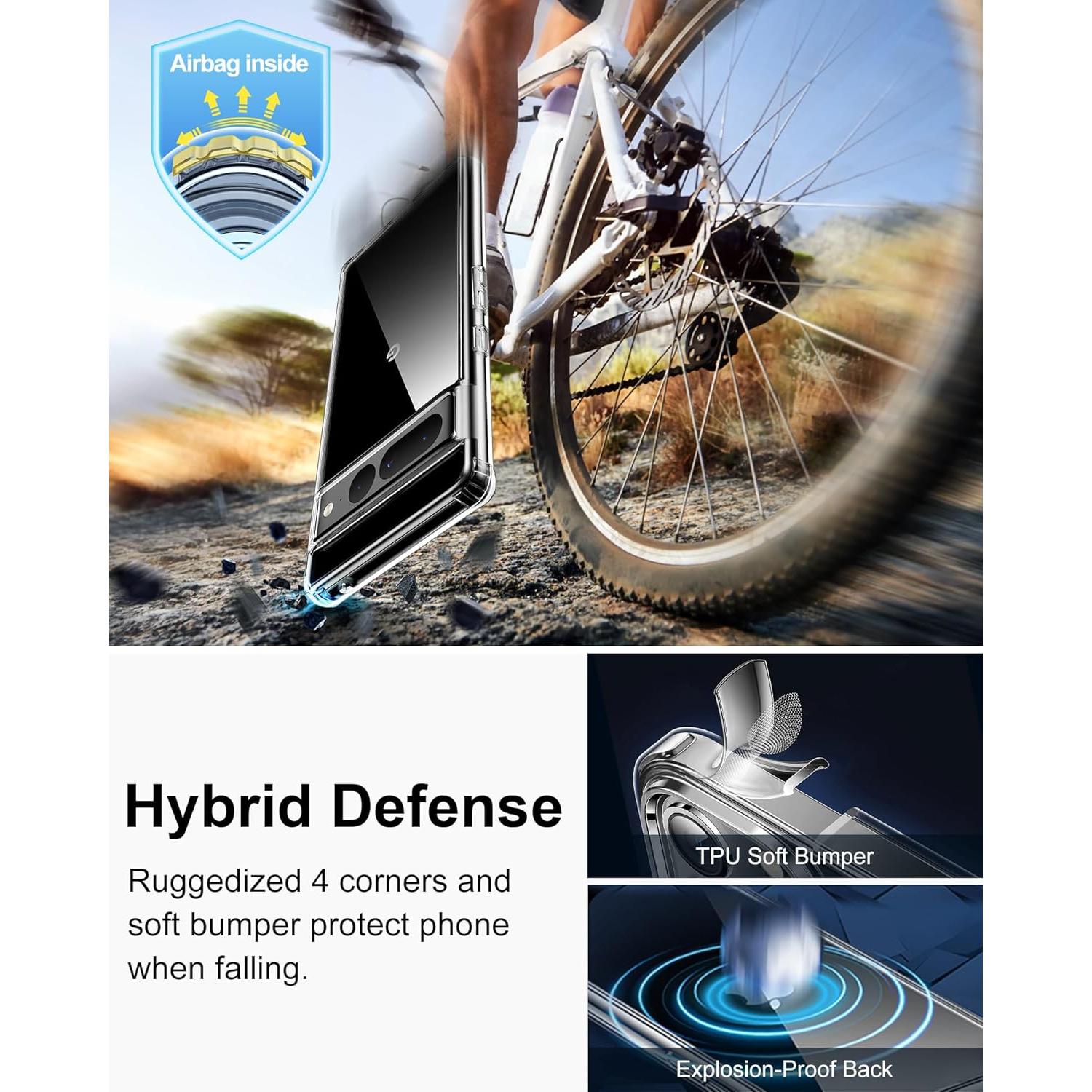 Funda Clara HOOMIL para Google Pixel 7 Pro - Anti-Rasguños y No Amarillea