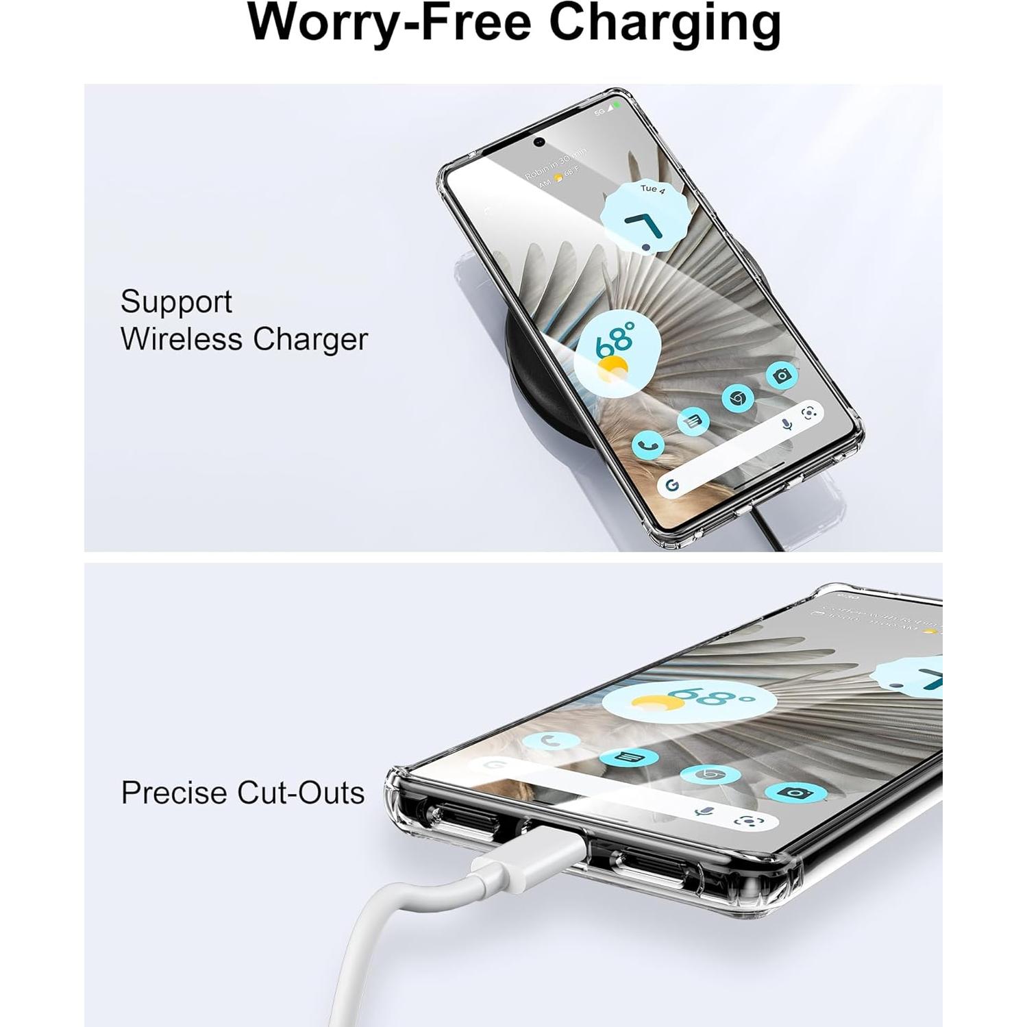 Funda Clara HOOMIL para Google Pixel 7 Pro - Anti-Rasguños y No Amarillea