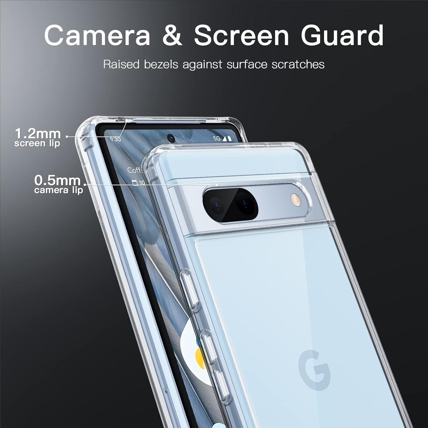 Funda JETech para Google Pixel 7a 15.6 cm Transparente Antigolpes