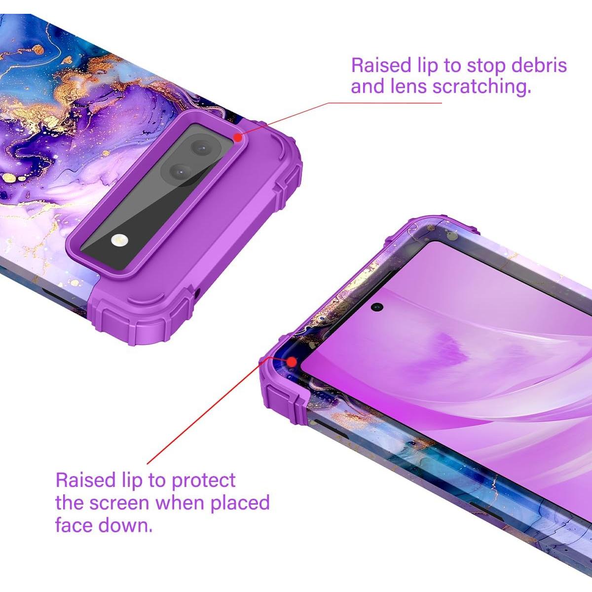 Funda Hekodonk para Google Pixel 6A 2022, Protección Completa 3 en 1