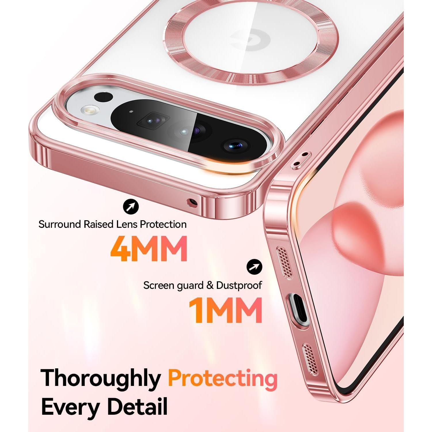 Funda Magnética Meifigno para Google Pixel 10 Pro XL - Oro Rosa