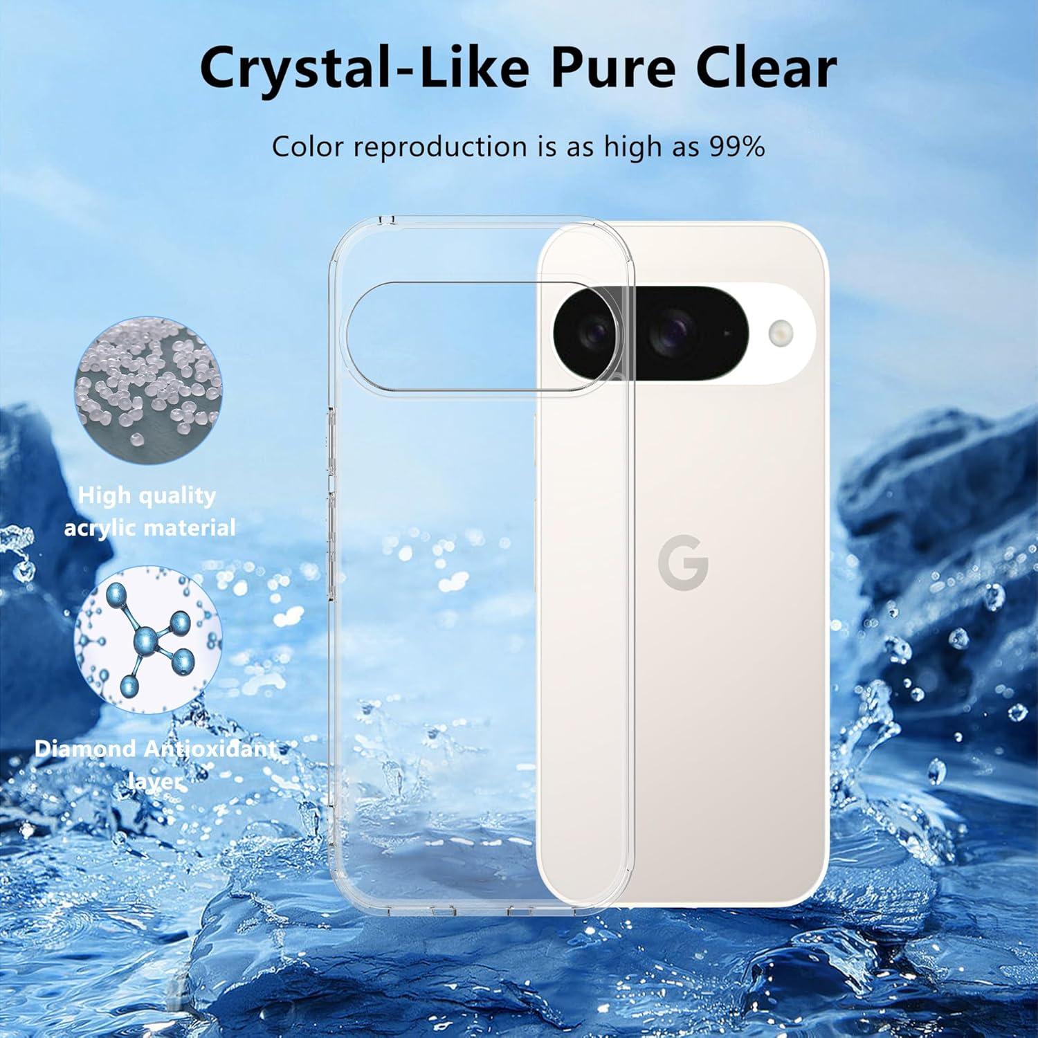 Funda Transparente Natbok para Google Pixel 10/10 Pro - TPU y PC