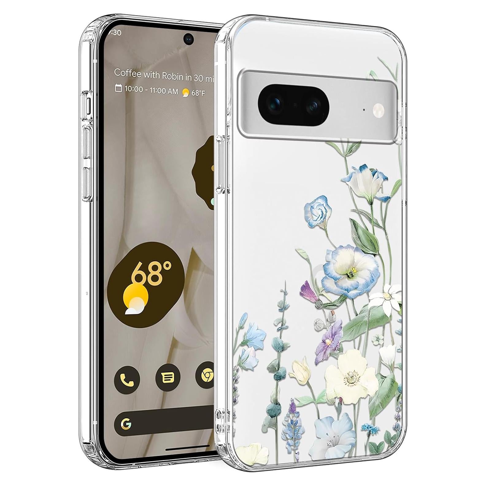 Funda Protectora Google Pixel 7 5G Floral Transparente