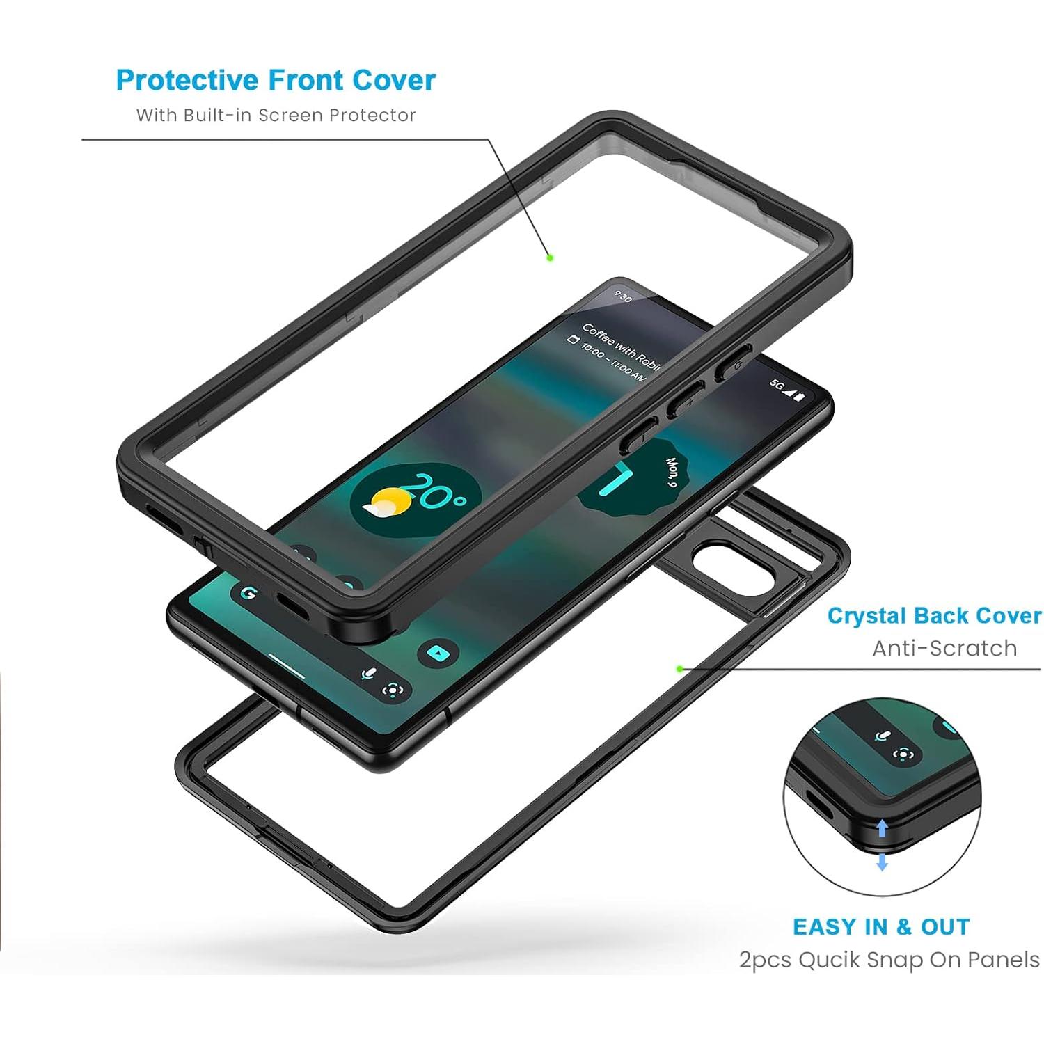 Funda Lanhiem IP68 para Google Pixel 6a, Protección Completa