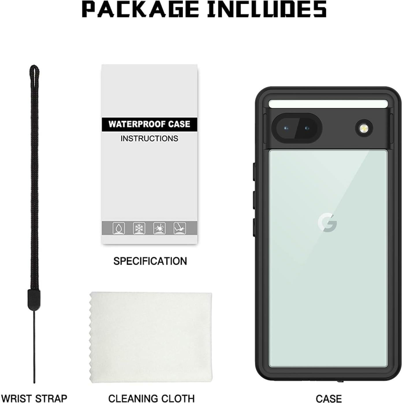 Funda Lanhiem IP68 para Google Pixel 6a, Protección Completa