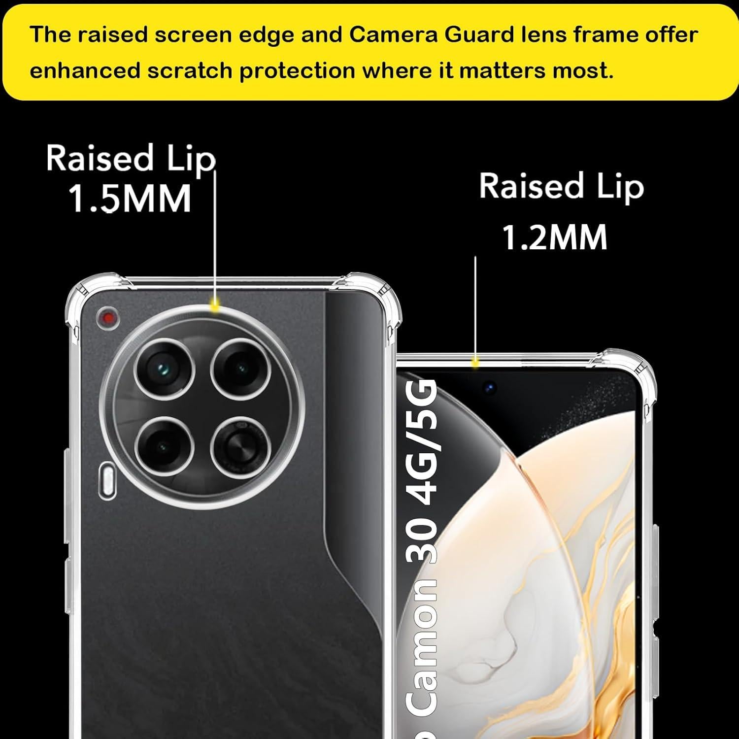 Funda TPU Transparente USTIYA para Tecno CAMON 30 4G/5G