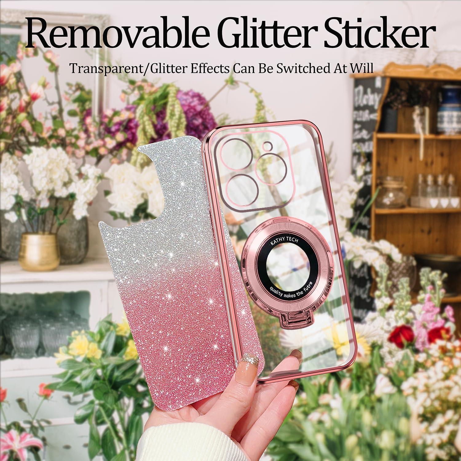 Funda de Silicona Rosa para Tecno Spark 20 Pro con Soporte