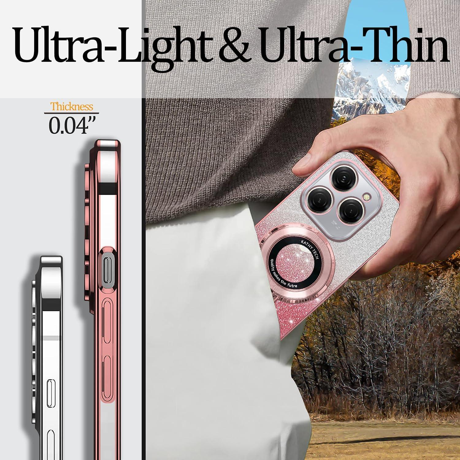 Funda de Silicona Rosa para Tecno Spark 20 Pro con Soporte