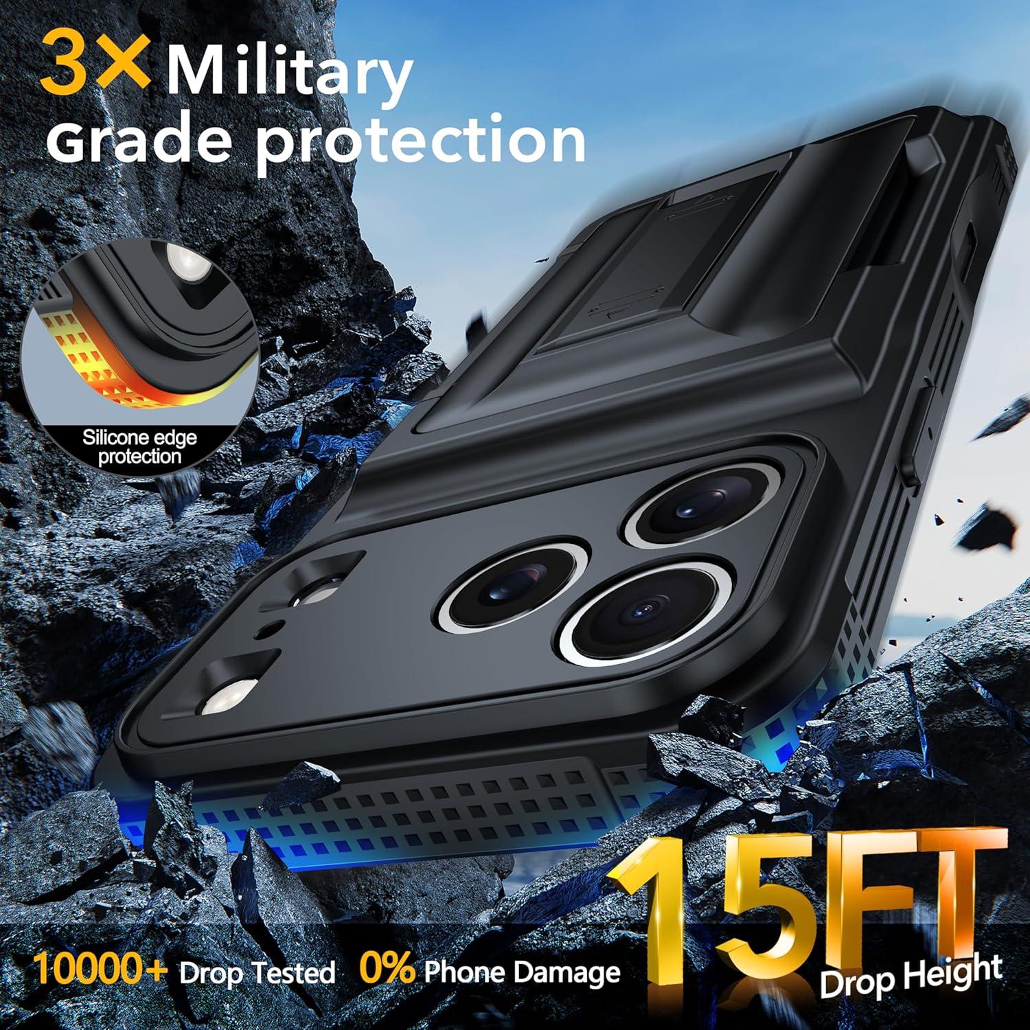 Funda de Cartera Oterkin para iPhone 17 Pro - Negro, Soporte y RFID