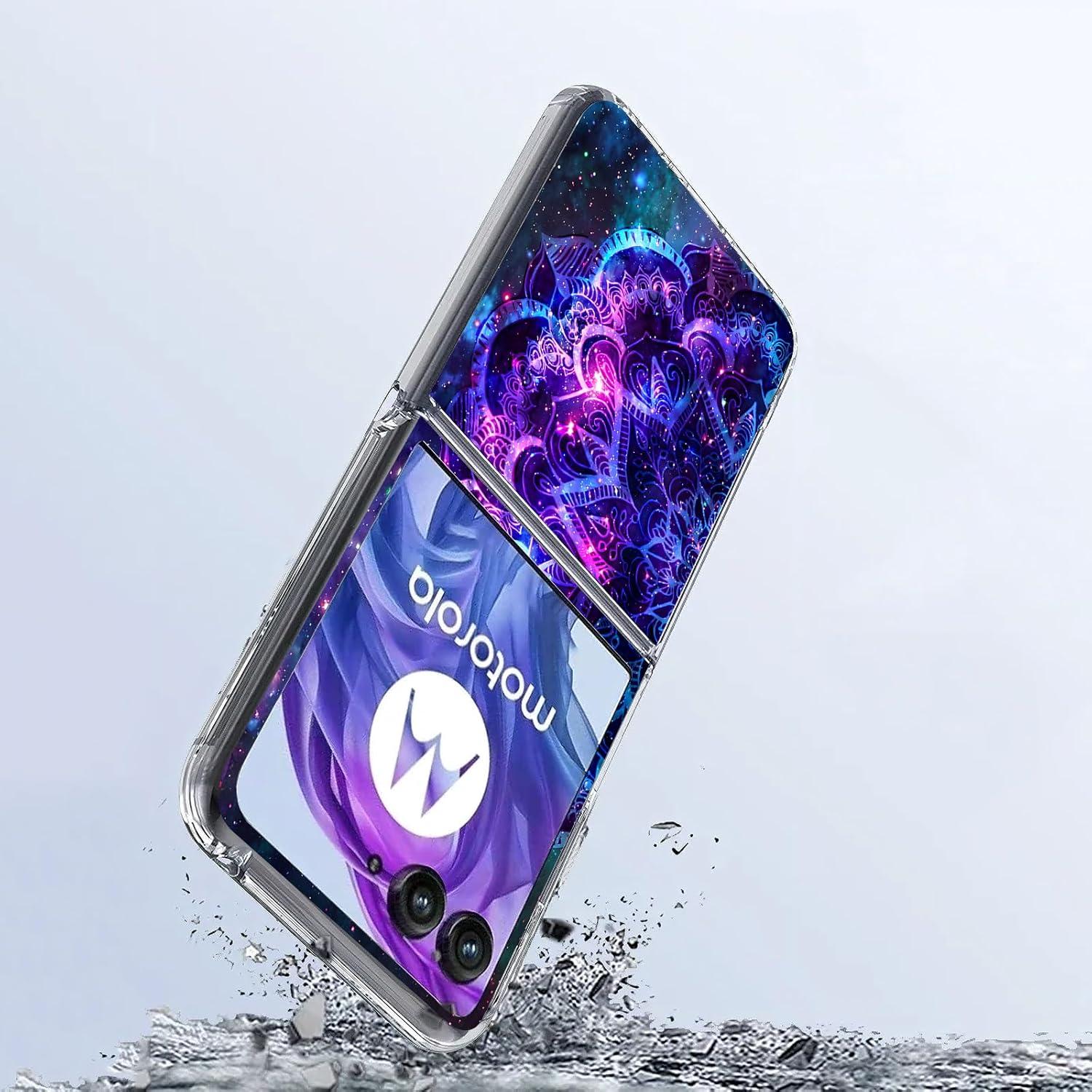 Funda Dura Antirayaduras Bcov para Motorola Razr Ultra 2025 - Mandala Púrpura