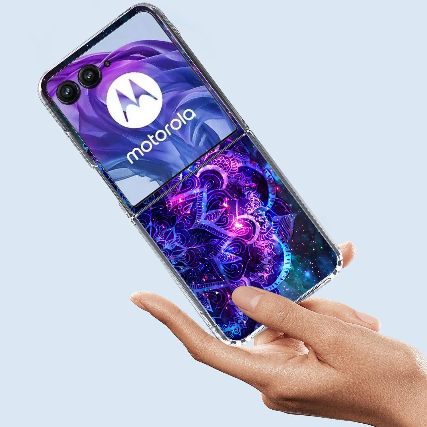 Funda Dura Antirayaduras Bcov para Motorola Razr Ultra 2025 - Mandala Púrpura