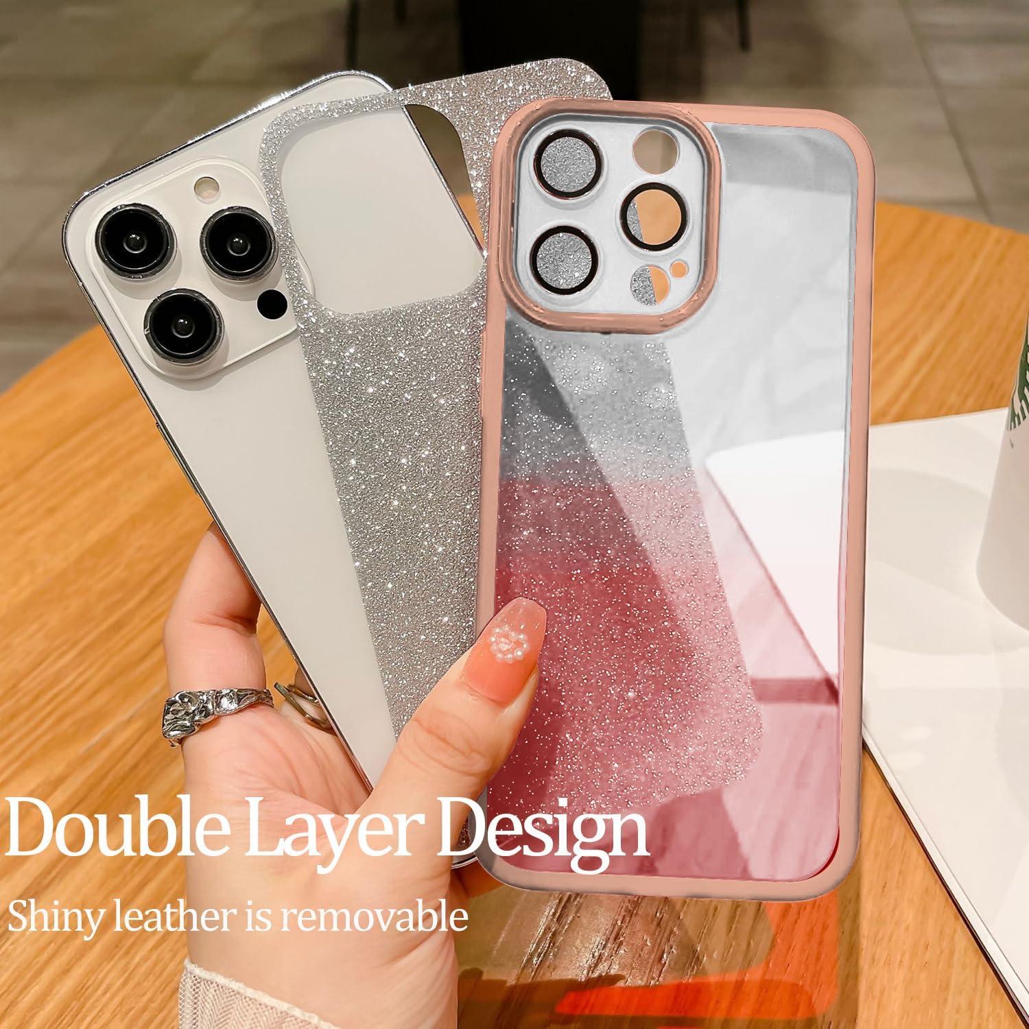 Funda Protectora Tecno Pova 6 Pro Wousunly Rosa Brillo Doble Capa