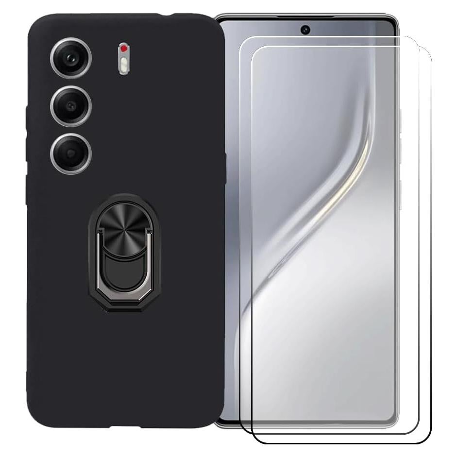 Funda TPU Negra + 2 Protectores HD Tecno Camon 40 Pro 5G