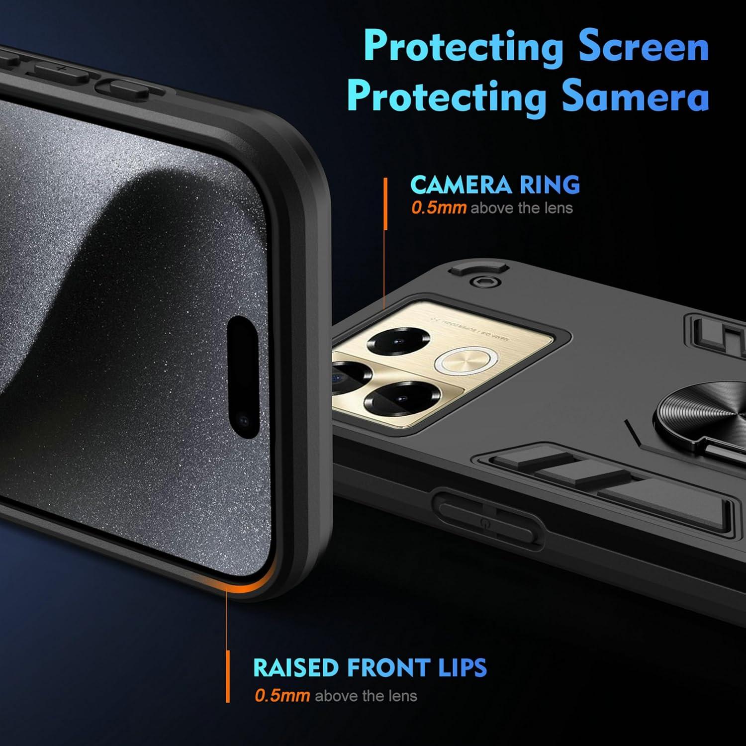 Funda Infinix Zero 30 4G Lucyliy Negra con Soporte Magnético