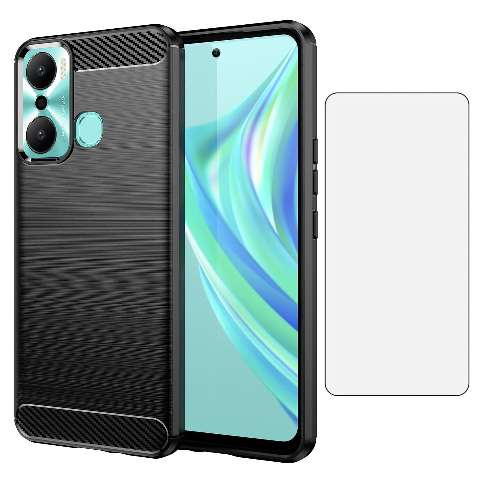 Funda Asuwish para Infinix Hot 20 Play con Protector de Vidrio