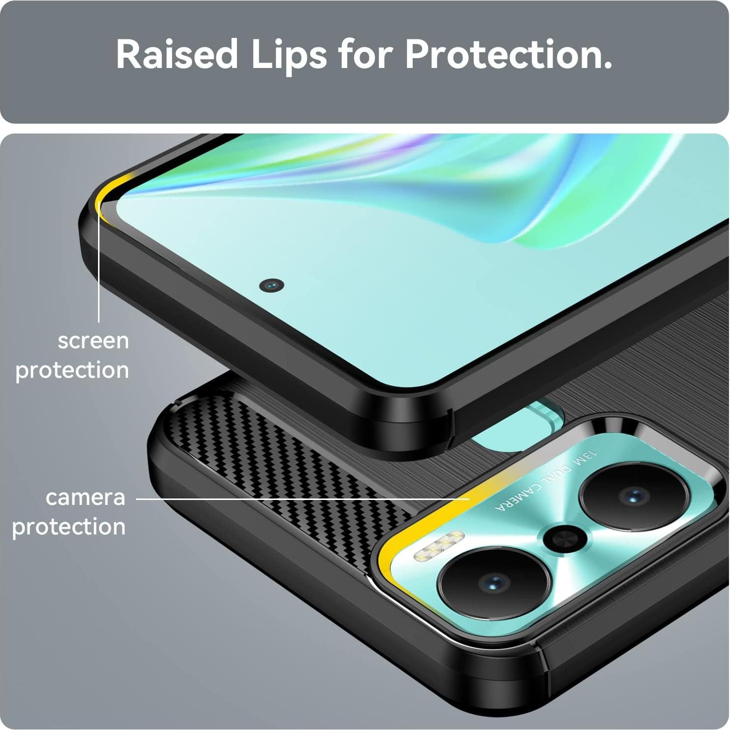 Funda Asuwish para Infinix Hot 20 Play con Protector de Vidrio