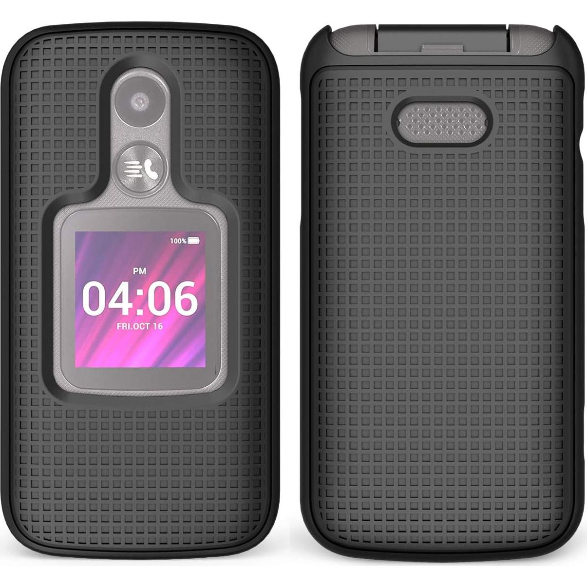 Funda Nakedcellphone para Alcatel MyFlip 2 - Protección Dura Negra