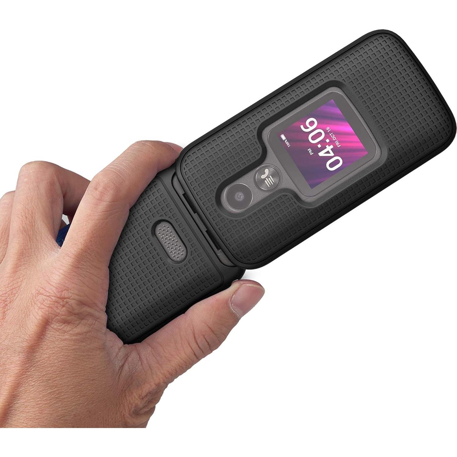 Funda Nakedcellphone para Alcatel MyFlip 2 - Protección Dura Negra