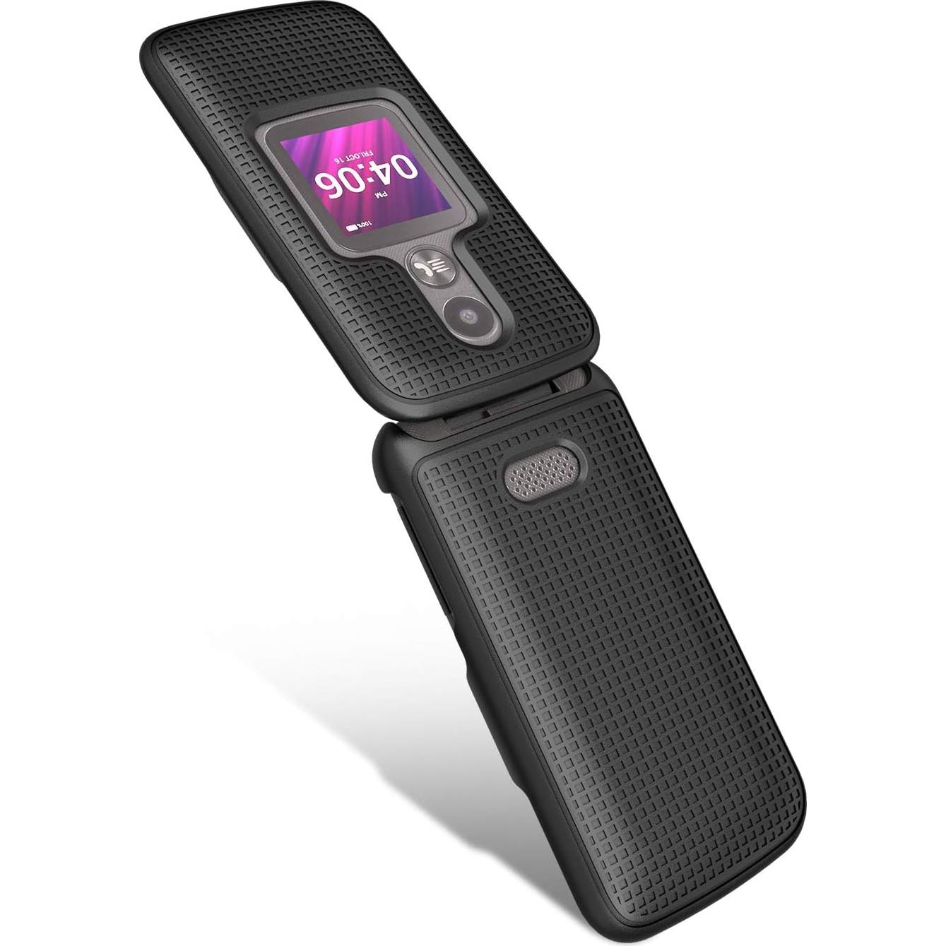 Funda Nakedcellphone para Alcatel MyFlip 2 - Protección Dura Negra