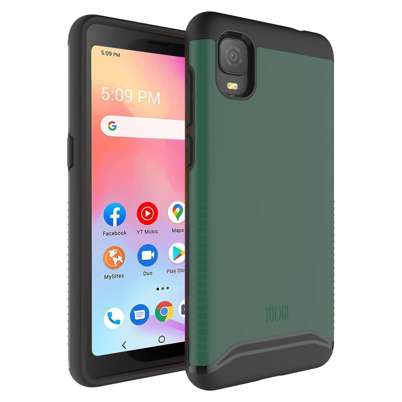 Funda TUDIA DualShield para Alcatel TCL A3 A509DL - Verde Cazador