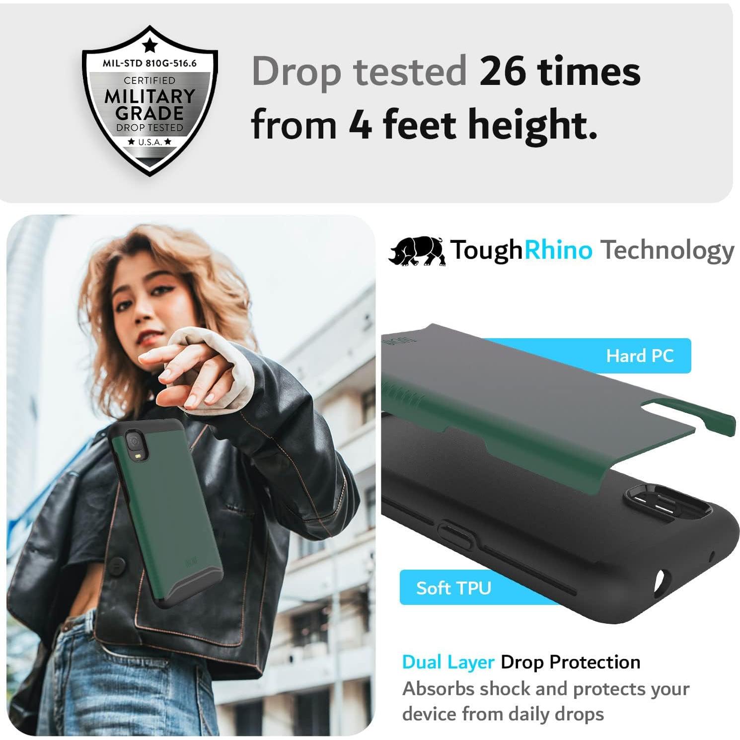 Funda TUDIA DualShield para Alcatel TCL A3 A509DL - Verde Cazador