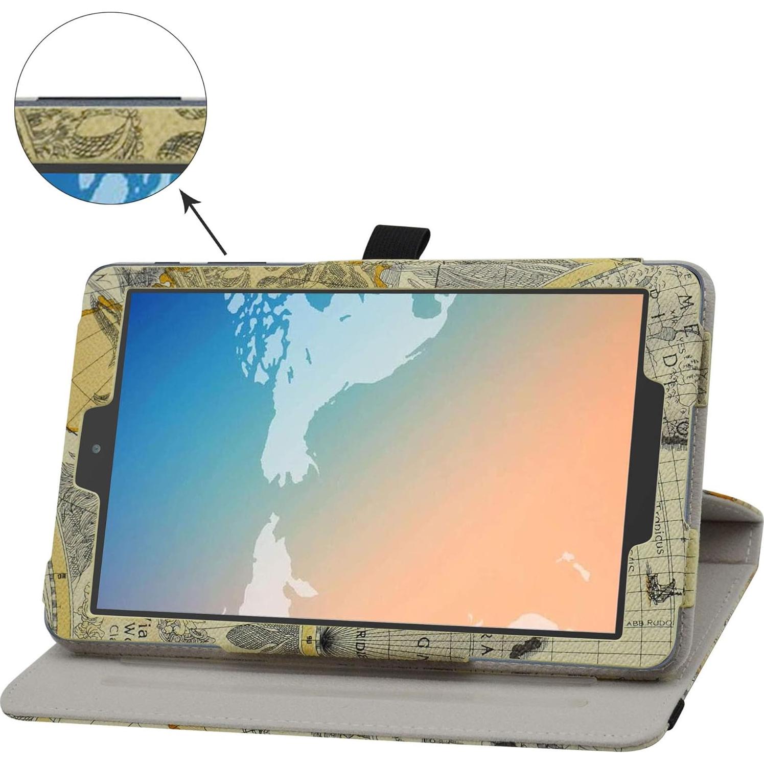 Funda Rotativa 360° Bige para Alcatel Joy Tab 2 y TCL Tab 8