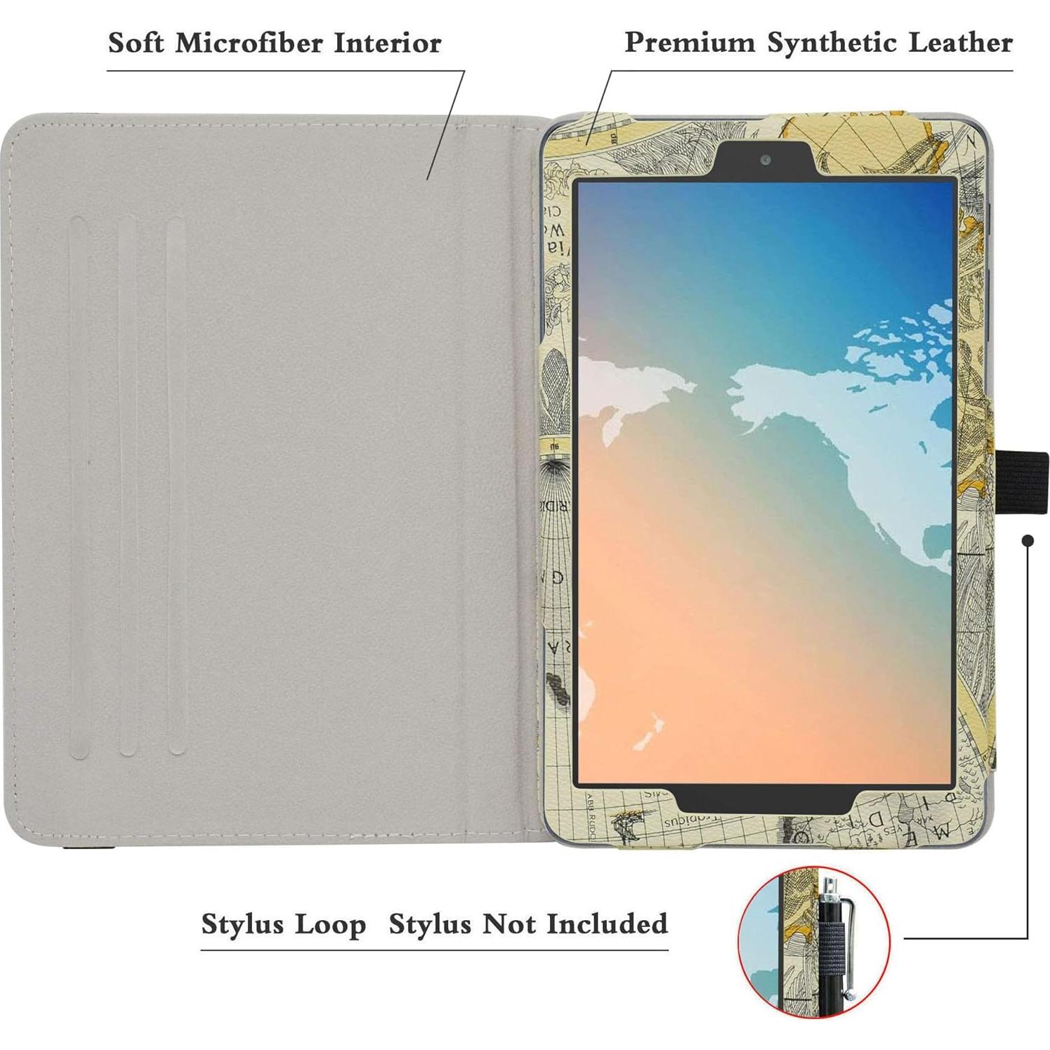 Funda Rotativa 360° Bige para Alcatel Joy Tab 2 y TCL Tab 8