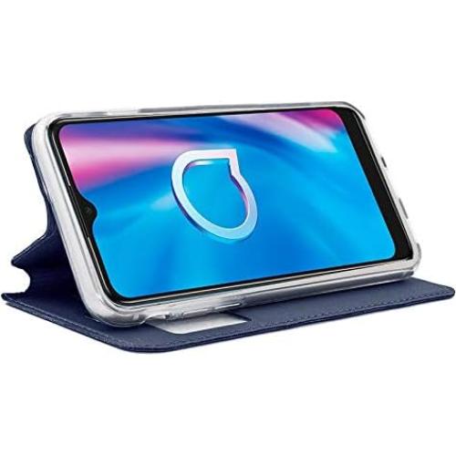 Funda Flip COOL para Alcatel 1S y 3L 2020 Azul Sólido