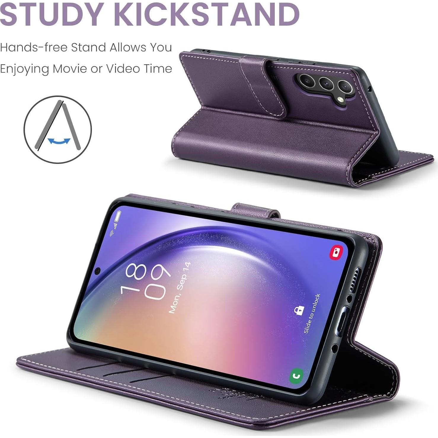 Funda billetera FLIPALM para Samsung Galaxy A36 5G - Púrpura