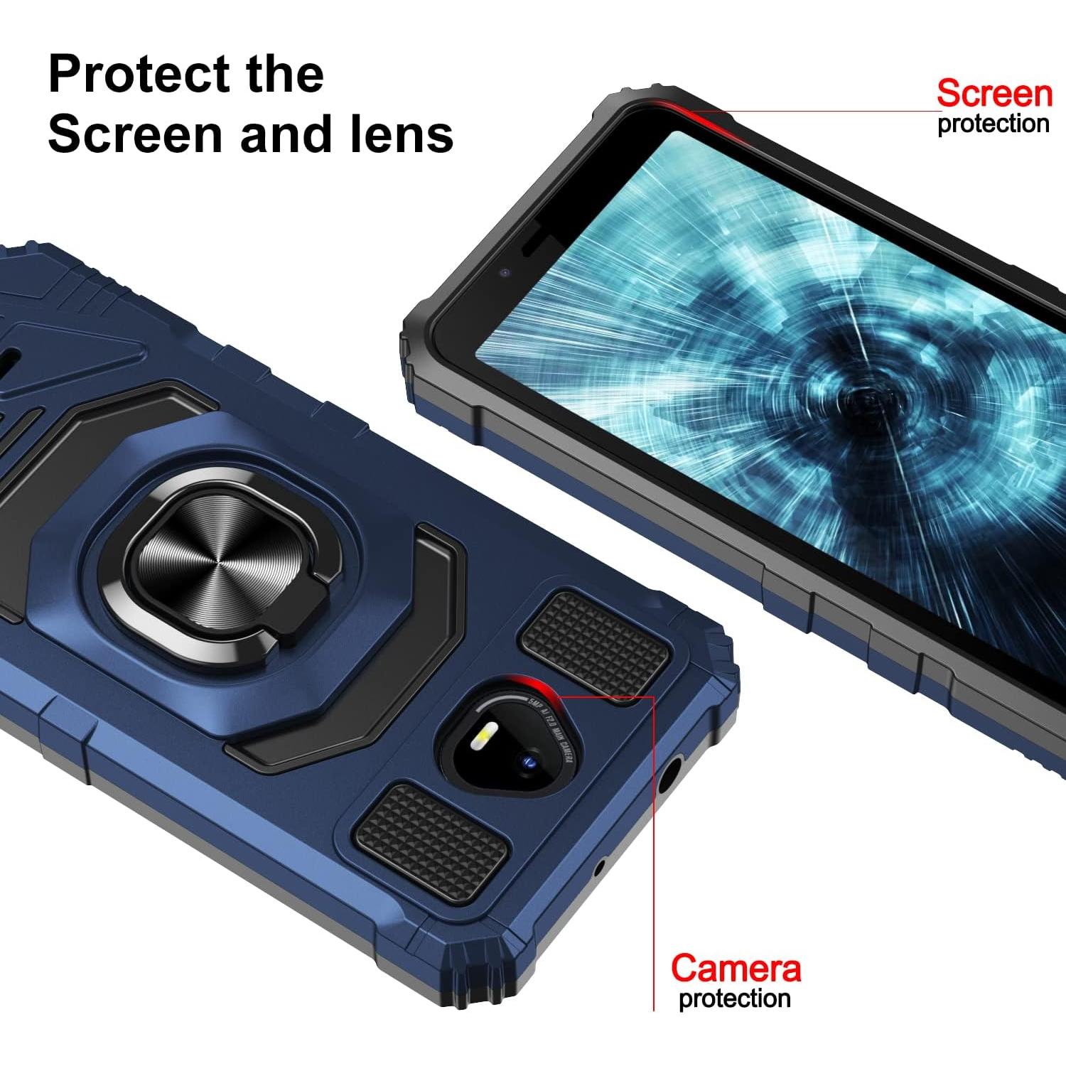 Funda Schok Volt SV55 con Protector de Pantalla Templado Azul