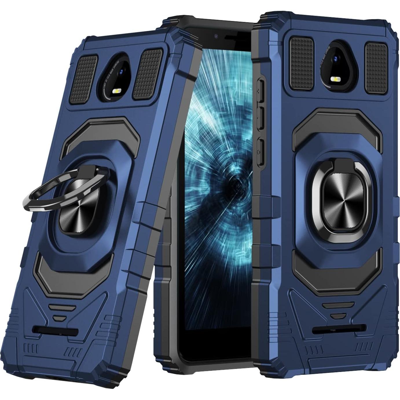 Funda Schok Volt SV55 con Protector de Pantalla Templado Azul