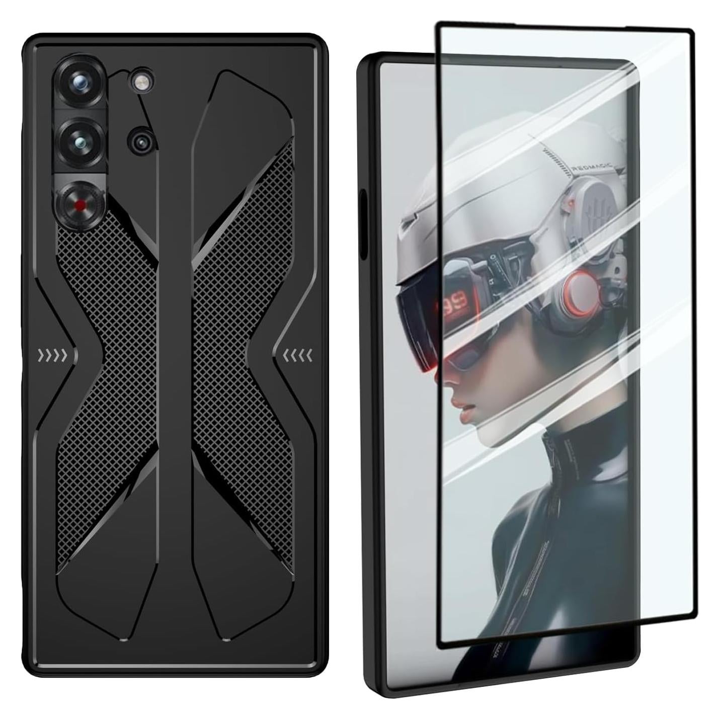 Funda TPU Militar ZTE Nubia Red Magic 10 Pro/10s Pro+ Negra
