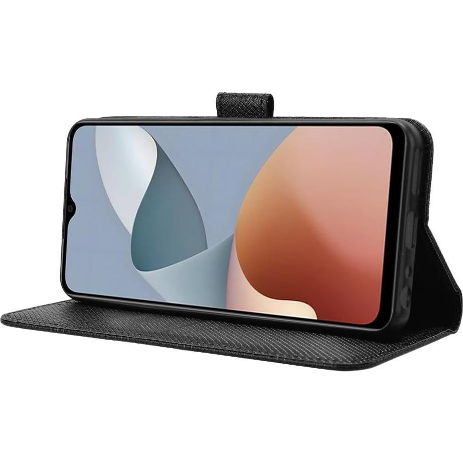 Funda de cuero PU tipo libro Elubugod para ZTE Blade A54 negra