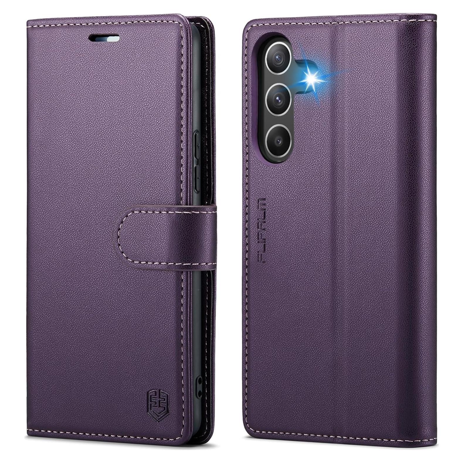 Funda billetera FLIPALM para Samsung Galaxy A35, cuero PU, RFID