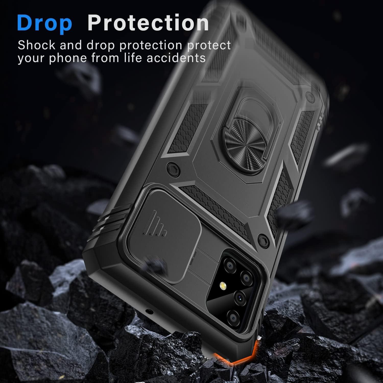 Funda PASNEW para Samsung Galaxy A51 4G, a prueba de golpes, soporte 360°