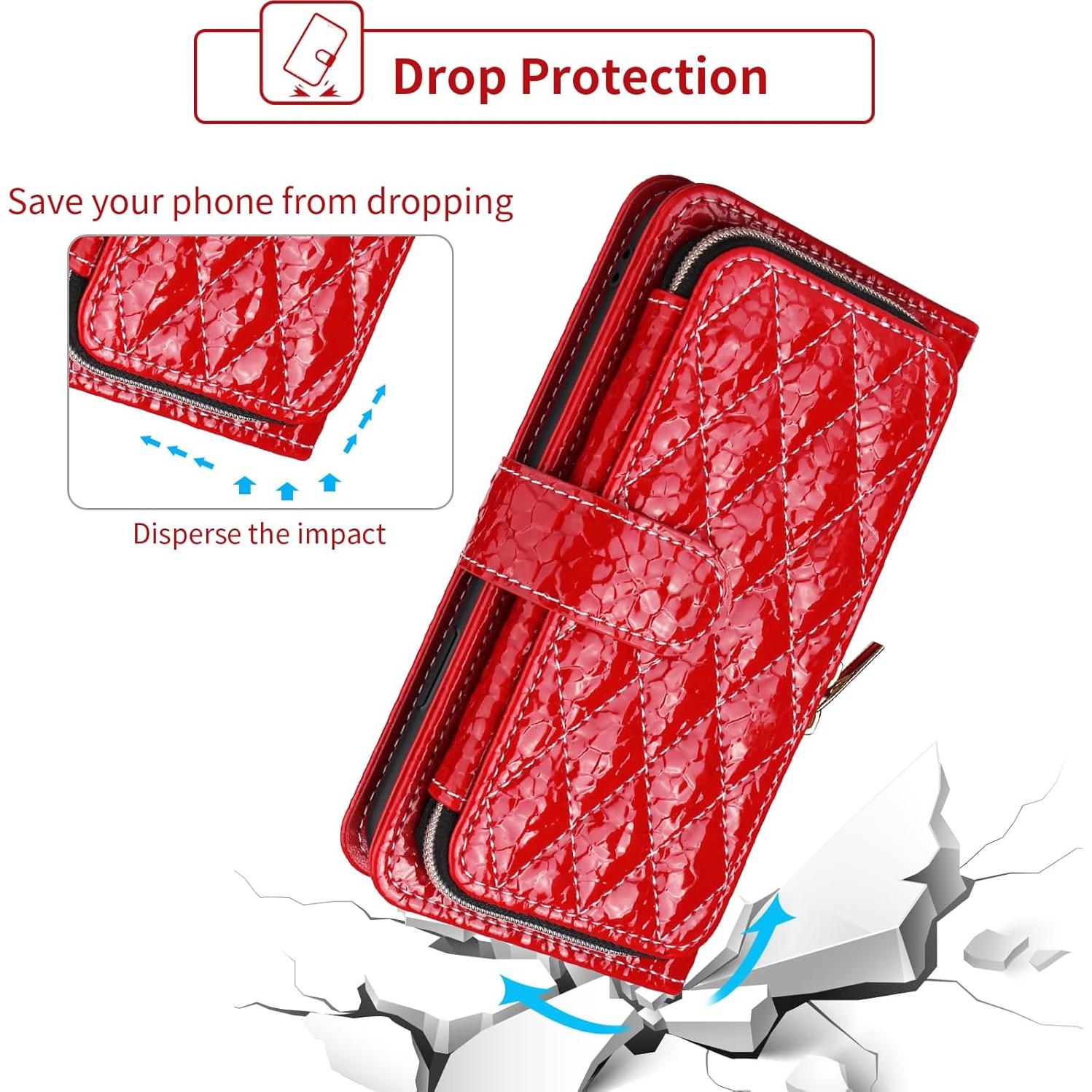 Funda Cartera Furiet para ZTE Avid 579 y Blade A3 Rojo