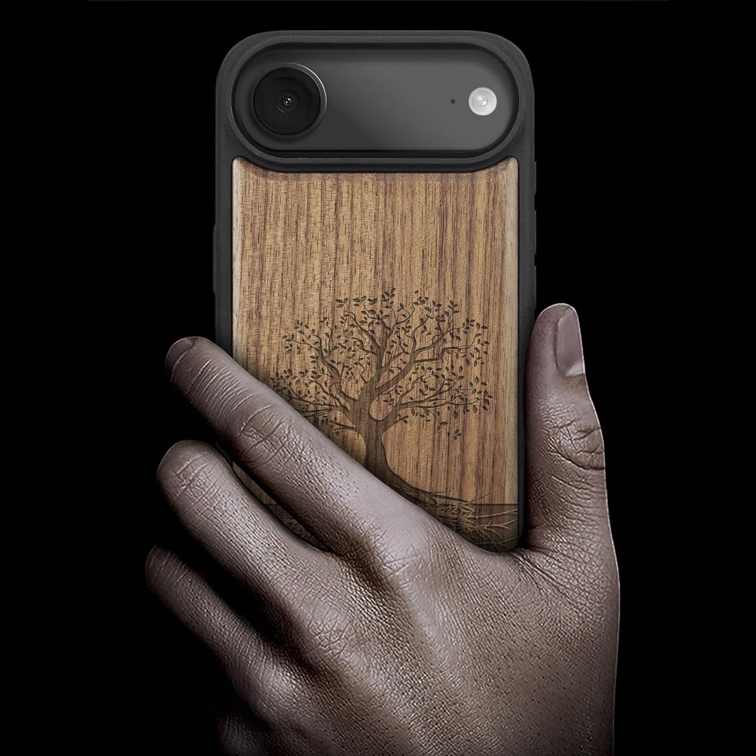 Funda de Madera Carveit para iPhone Air Yin Yang - TPU y Grabado