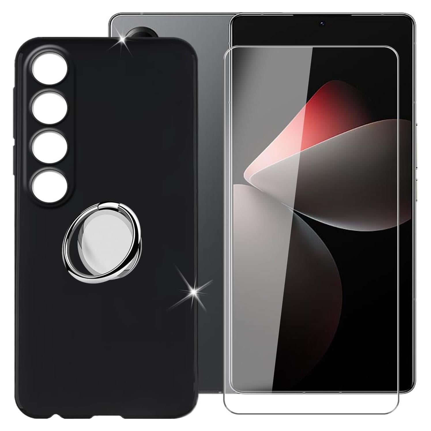 Funda de Silicona para Meizu 21 Pro + Cristal Templado Negro