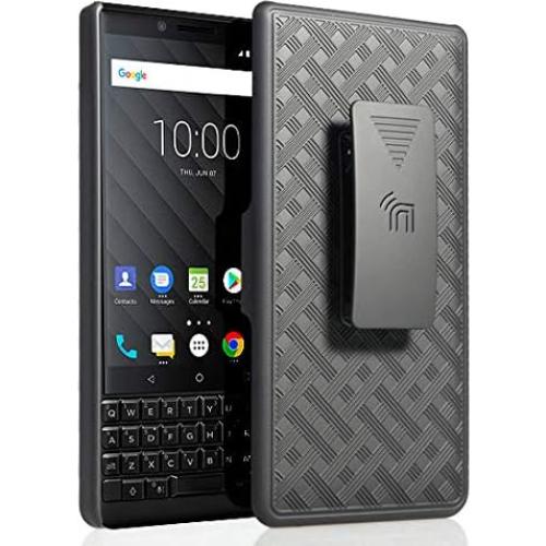 Funda Kickstand Negra Nakedcellphone para BlackBerry KEY2