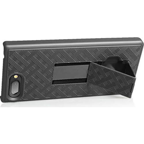 Funda Kickstand Negra Nakedcellphone para BlackBerry KEY2