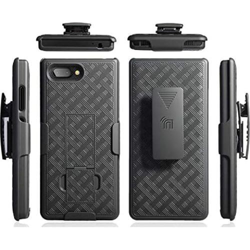 Funda Kickstand Negra Nakedcellphone para BlackBerry KEY2