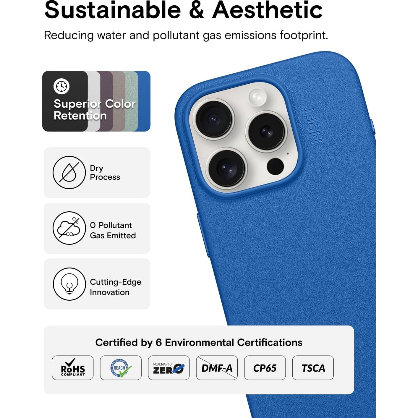 Funda protectora MOFT para iPhone 15 Pro Max Zafiro