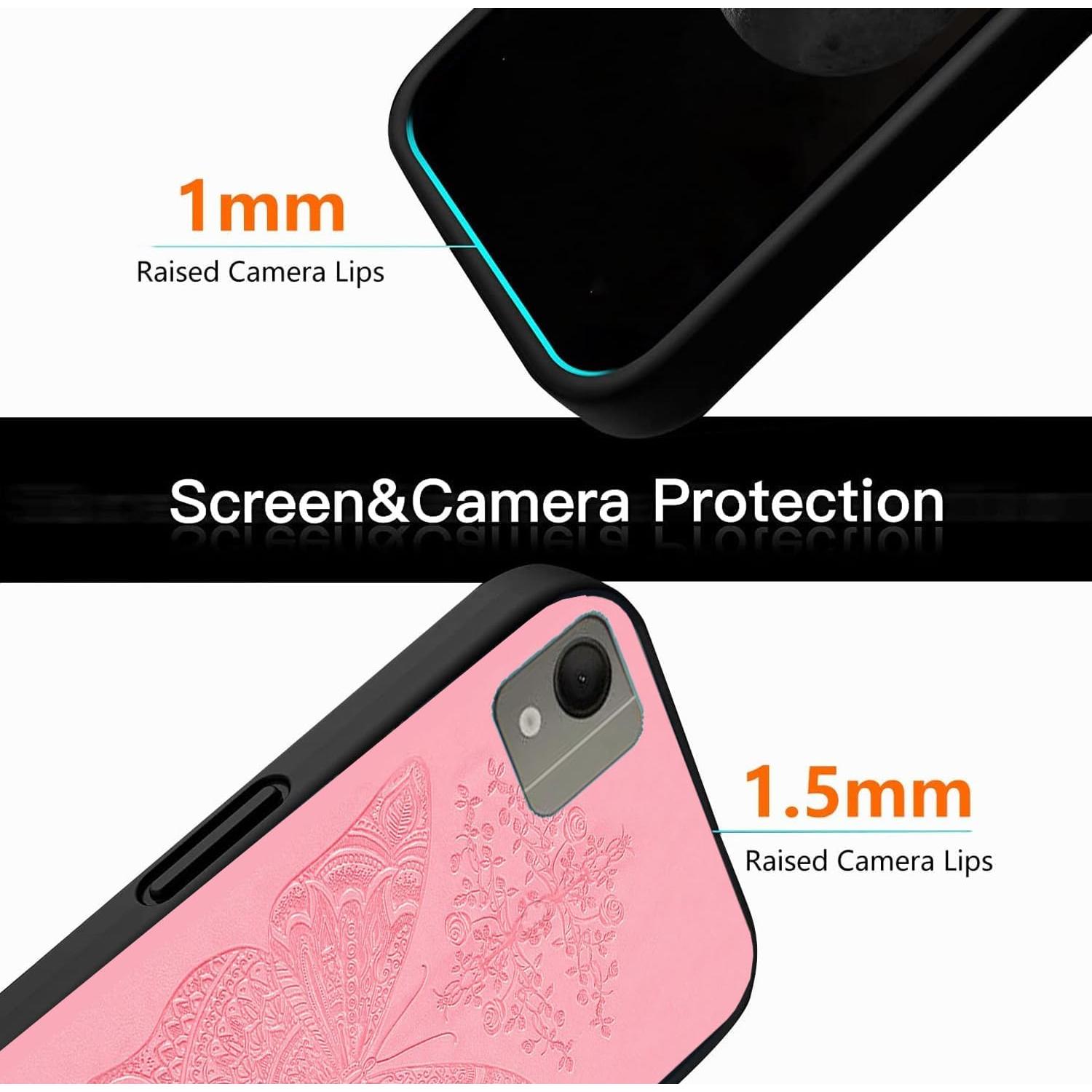 Funda de teléfono DAMONDY para TCL K24 T434D - Rosa, TPU suave