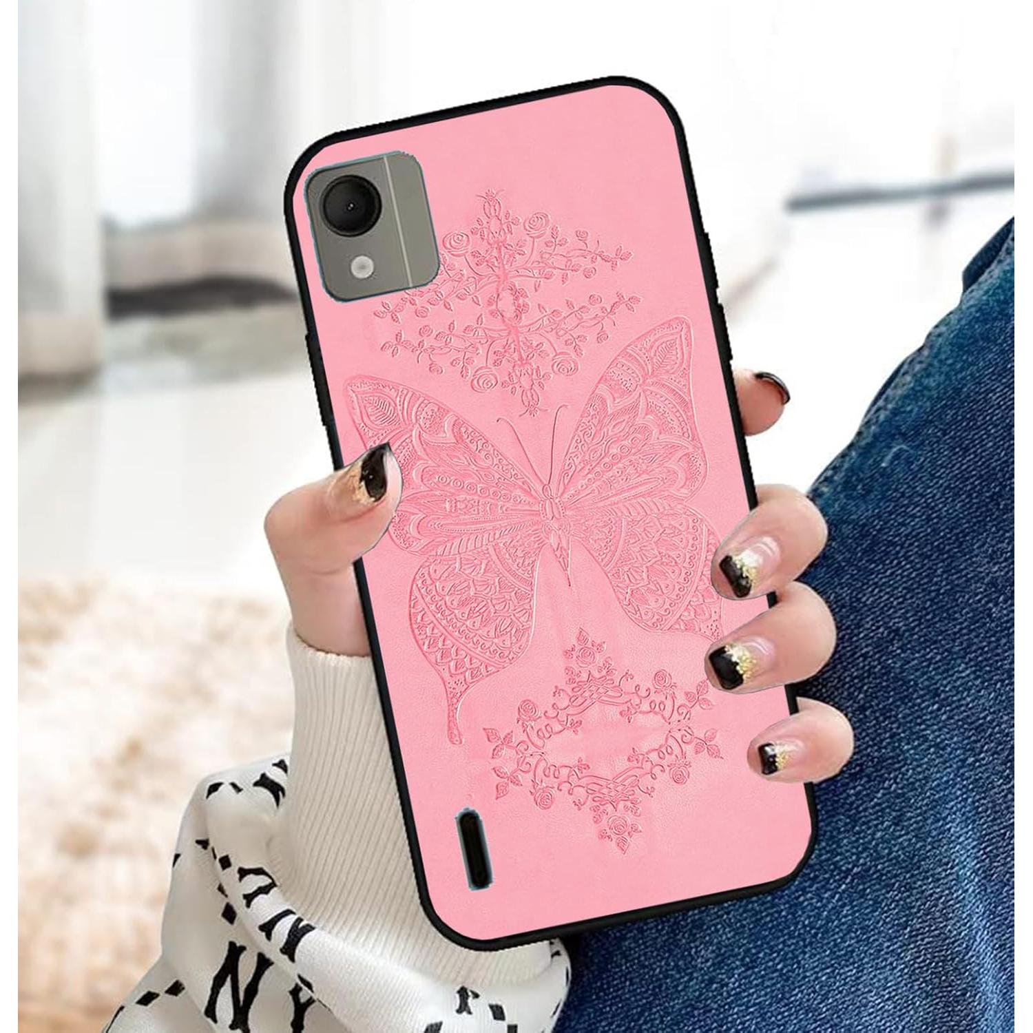 Funda de teléfono DAMONDY para TCL K24 T434D - Rosa, TPU suave