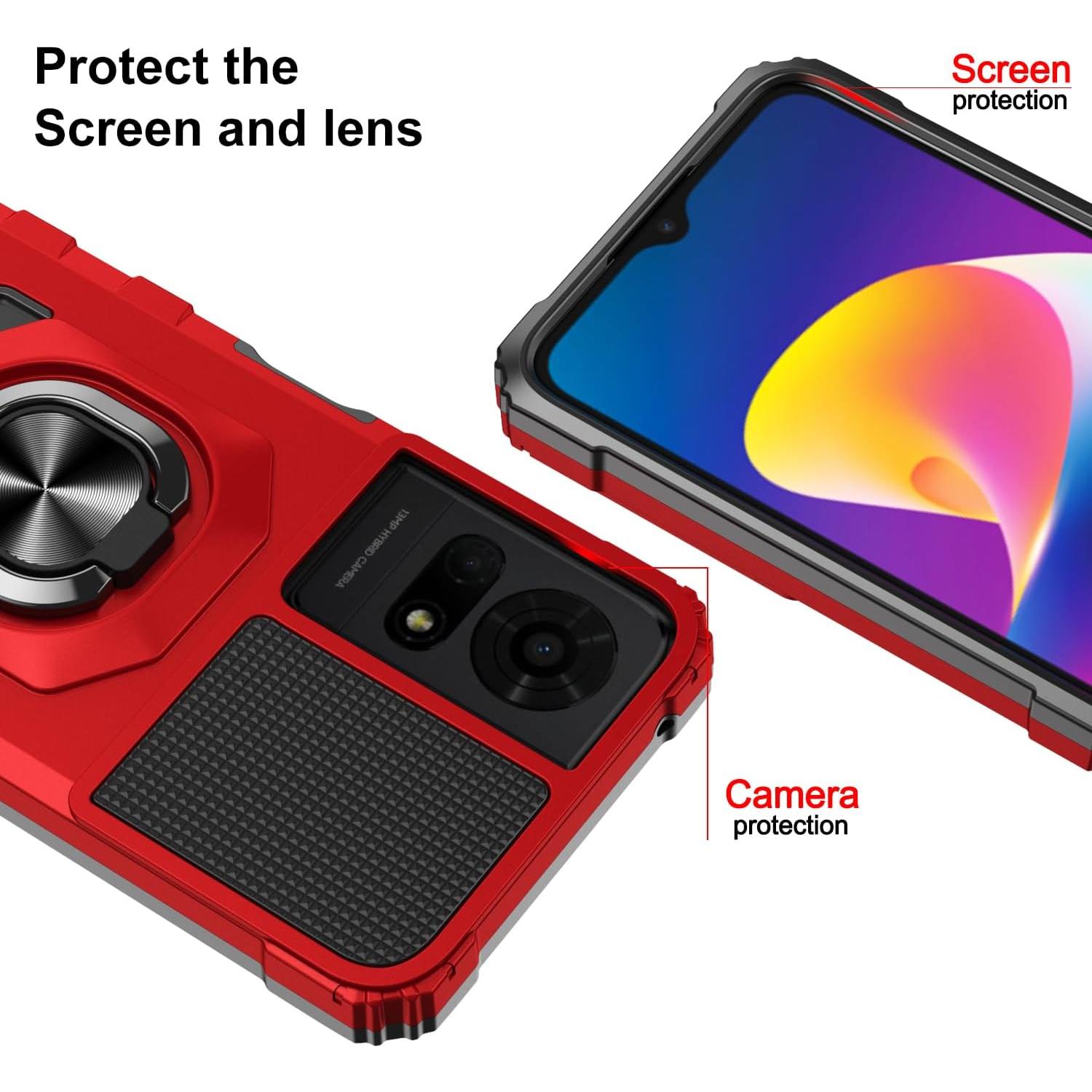 Funda resistente para TCL K24/K23/50LE con soporte magnético